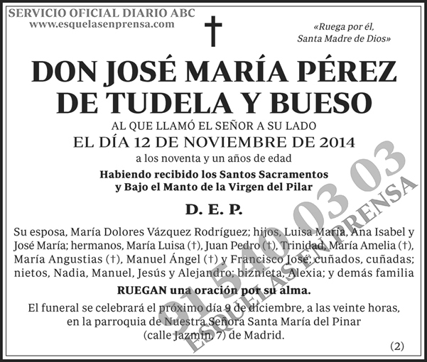 José María Pérez de Tudela y Bueso